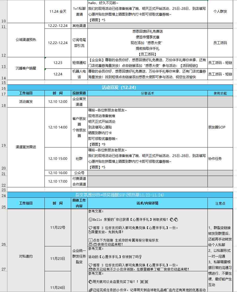 线下门店私域营销活动SOP方案，免费下载！